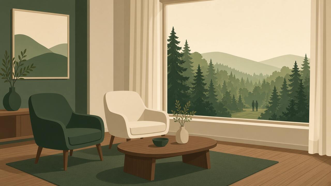 Example illustration of a quiet meeting room. It is not a client's booking system.