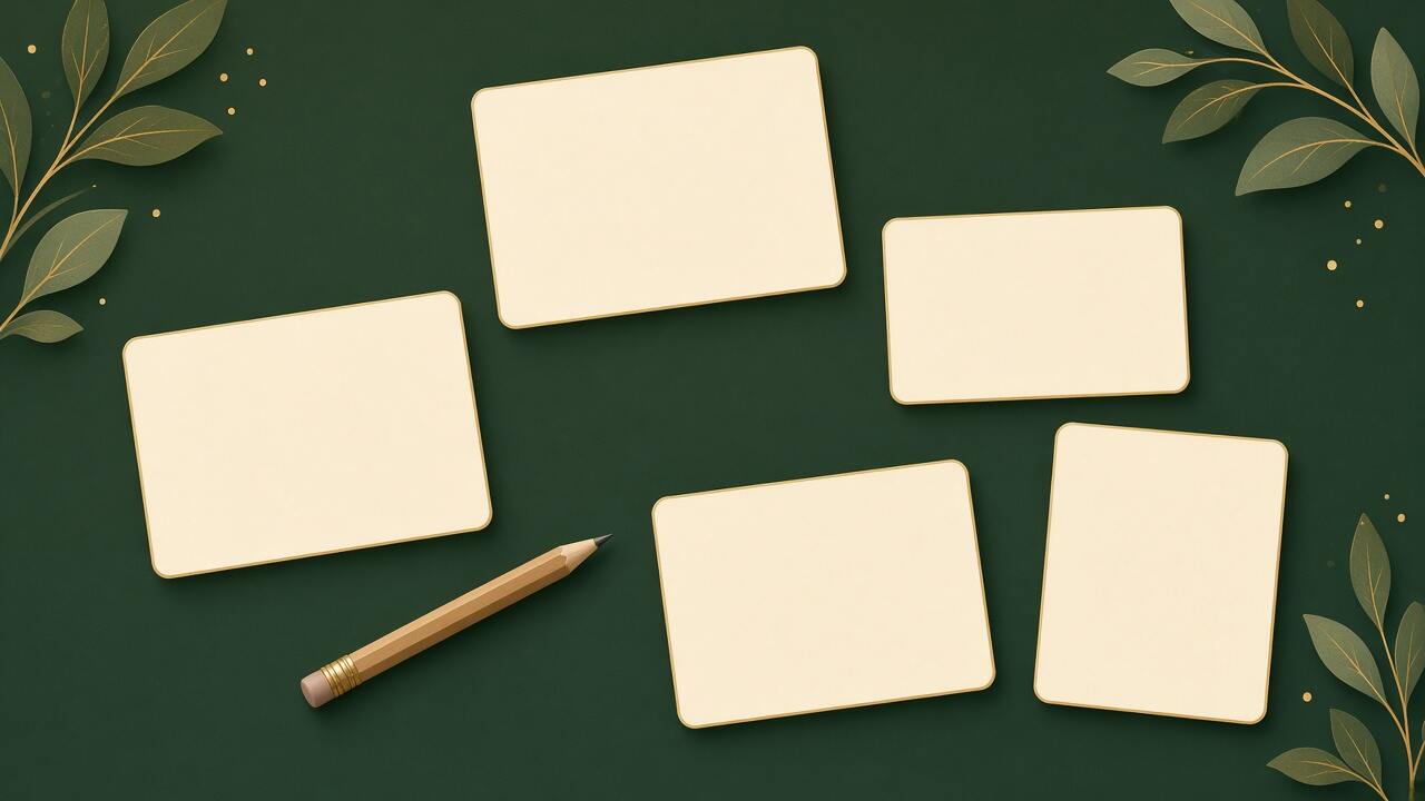 Example illustration of blank page cards. It is not a client's website.