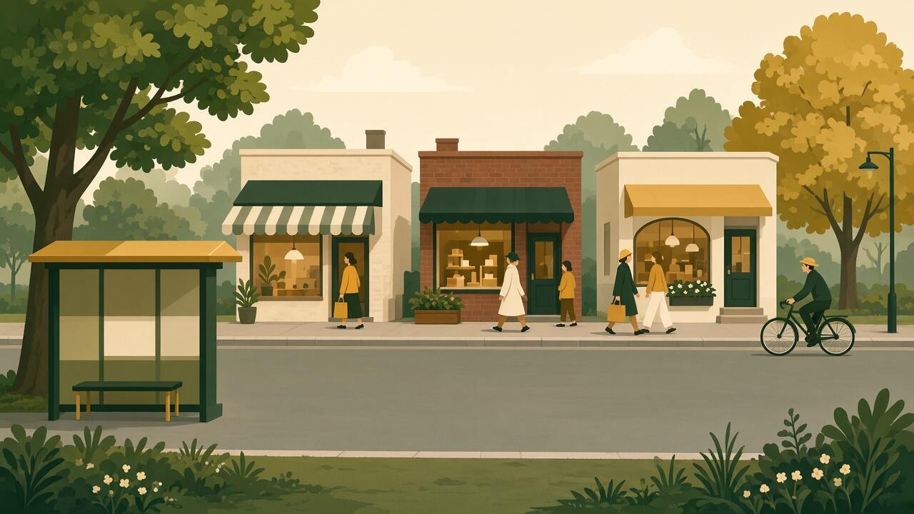 Example illustration of a shopping parade. It is not a client's shop in South Croydon.